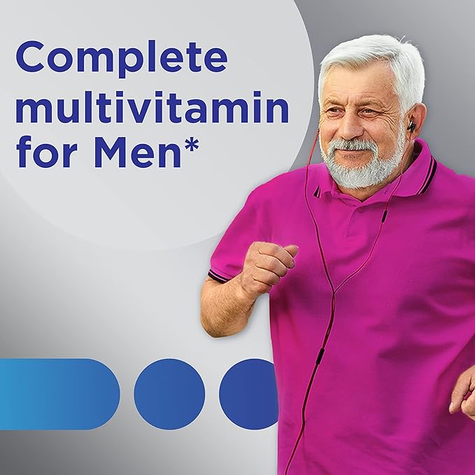 Centrum Silver Men's 50+ Multivitamin with Vitamin D3, B-Vitamins, Zinc for Memory and Cognition - 200 Tablets