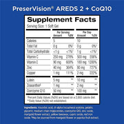 PreserVision AREDS 2 Eye Vitamins with CoQ10 for Heart Health, Lutein, Zeaxanthin, Vitamin C & E, Zinc, Copper, 80 Softgels