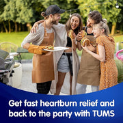 TUMS Naturals Ultra Strength Antacid Chews for Heartburn Relief, Great for a Summer BBQ - Black Cherry & Watermelon - 190 Count